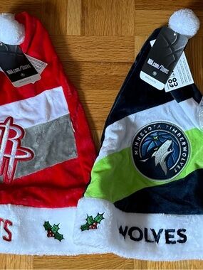 NBA Holiday Team Plush Santa Hats